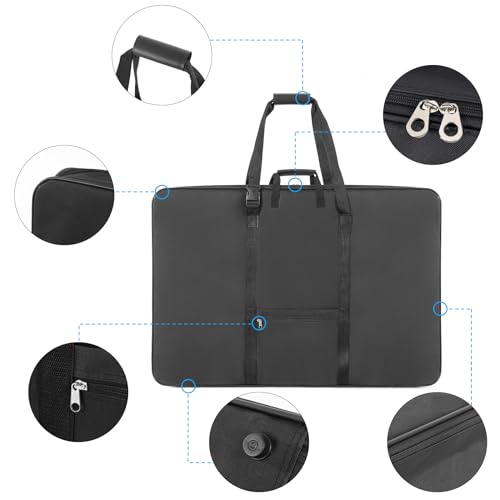 Image of 1st Place Products Premium Art Portfolio Case - 24 inch x 36 inch - Soft Sided - Steel Frame - Waterproof & Tear Resistant - Artwork, Photography, Sketch, LCD, Monitor, Solar Panel - Shoulder Straps & Handles