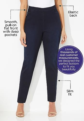 Catherines Women's Plus Size Essential Flat Front Pant2