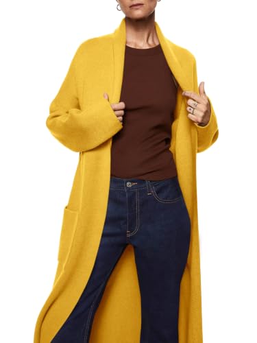 Image of Womens Long Sleeve Cardigan Sweaters Oversized Open Front Maxi Coat