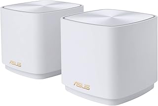 ASUS ZenWiFi XD5 (2pk White) AX5400 AX3000 Dual Band Mesh Wi-Fi 6 System GB LAN GB WAN 160MHz Bandwidth AiMesh AiProtection White- 90IG0750-MO3B40