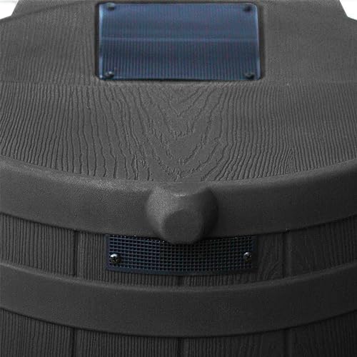 Image of Good Ideas Rain Wizard 50 Gallon Plastic Outdoor Home Rain Barrel Water Storage Collector with Brass Spigot and Flat Back Design, Black (3 Pack)