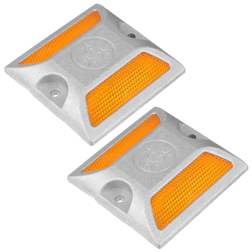 Marcadores reflectantes de aluminio para carretera 2 piezas miniatura 1
