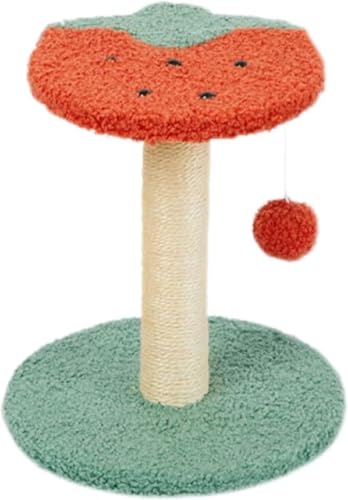 猫用爪とぎ台 多機能 コンパクト 爪とぎ器 シルクロープ 猫用爪とぎ板 猫用品 簡単組み立て 頑丈で耐久性ありTasydi (赤いイチゴのベンチ)