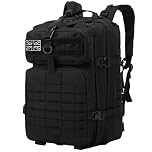 Delgeo 45L Military Tactical Backpacks Molle Army Assault Pack 3 Day Bug Out Bag Hiking Treeking Camouflage Hunting Rucksack