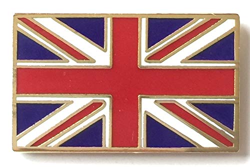 Pin de metal esmaltado, diseño de la bandera británica