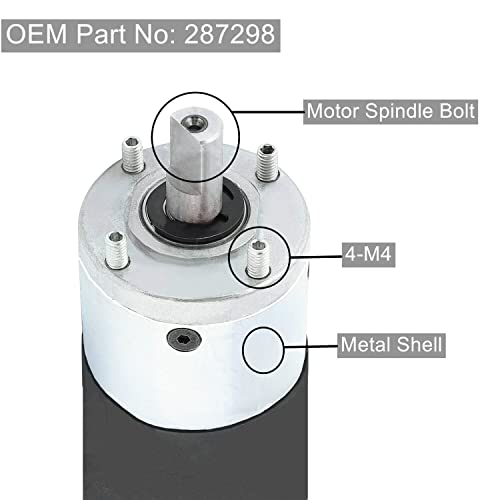 Image of 287298 Electric Motor in-Wall rv Slide Out Motor,500:1 High Torque Gear Ratio, 12V DC Car Power Motor,Compatible with lippert Schwintek