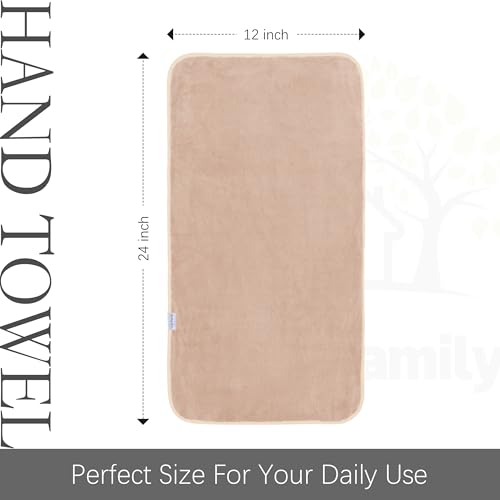 Cosy Family 6 Pack Ultra Soft Microfiber Absorbent Hand Towel, Silk Hemming Towels for Bathroom - Quick Drying - Perfect for Bath, Fitness, Gym, Shower, Hotel, and Spa - 16x28 Inch, Warm Color - Image 3