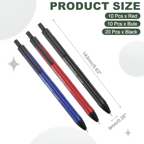 Bolígrafos retráctiles PATIKIL de 0.7 mm con tinta roja, negra y azul para oficina, 40 unidades 2