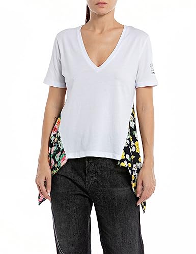 T-Shirt Replay W3081 Femme en Coton Doux Contre les Irritations