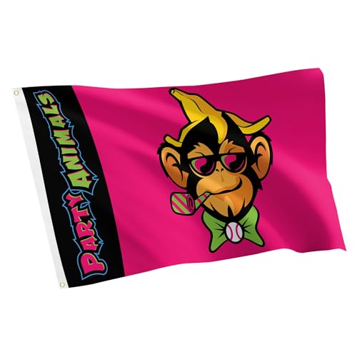 Desert Cactus Party Animals Baseball Flag 100% Polyester Indoor Outdoor 3x5 feet Team Flags (Flag C)
