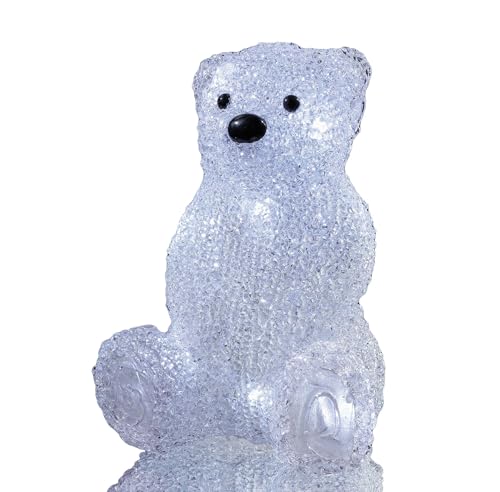 Hellum LED Acryl-Bär transparent- Weihnachtsdekoration für Innen, 10...