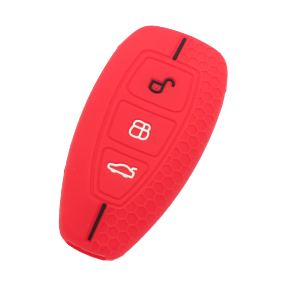 BROVACS Silicone Cover Protector Case Holder Skin Jacket Compatible with FORD 3 Button Remote Key Fob CV2724 Red
