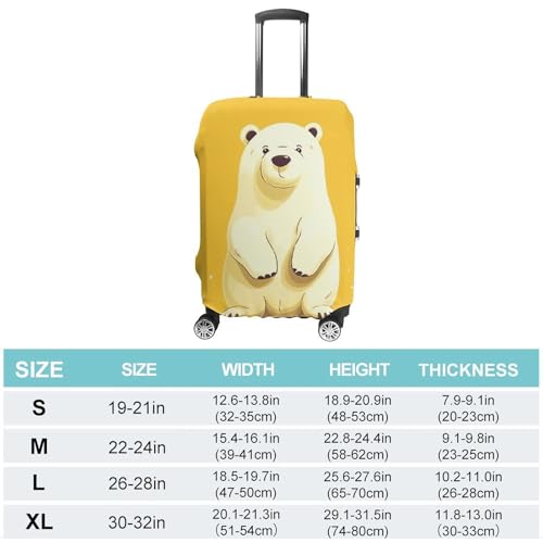 Suitcase Covers for Luggage Washable Luggage Cover Cute Cartoon Polar Bear Luggages Wheel Covers Elastic Travel Carry On Suitcase Cover Travel Luggages Protector Sleeve Fit 29-32 Inch XL2
