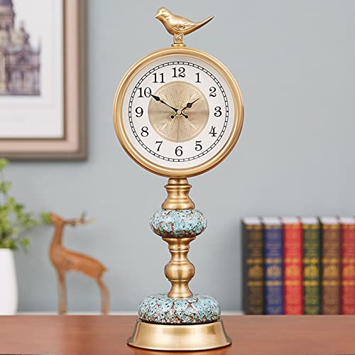 Reloj de mesa retro con diseño de lujo chino para salón moderno 8