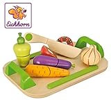 Mit dem Eichhorn Schneidebrett können die Kleinen die ersten Versuche unternehmen Gemüse zu schneiden