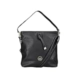 Rieker Damen H1514 Hobo Bag, Schwarz
