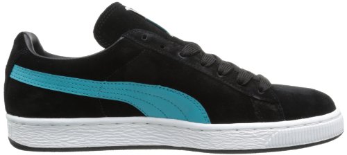 Image of PUMA Suede Classic Leather Formstrip Sneaker,Black /Bluebird,10 D(M) US