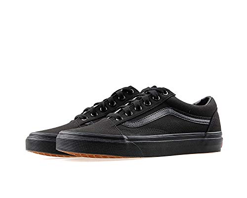 Vans Tênis de skate clássico unissex Old Skool, Preto/preto, 13.5 Women/12 Men