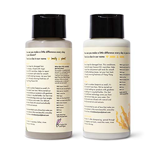 Love Beauty And Planet Hope And Repair Shampoo And Conditioner Dry Hair And Damaged Hair Care Coconut Oil And Ylang Ylang Paraben Free, Silicone Free, And Vegan, 13.5 Fl Oz (Pack Of 2) #TOP1