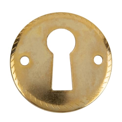 Traditional Round Brass Decorative Keyhole Cover | Diameter: 1" |