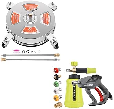 M MINGLE 14 Pressure Washer Surface Cleaner Attachment, High Pressure Washer Gun Snow Foam Lance