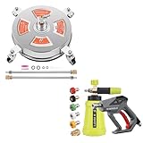 M MINGLE 14'' Pressure Washer Surface Cleaner Attachment, Pressure Washer Gun Snow Foam Lance, 4000 PSI Cannon Foam Blaster Power Washer with 1/4" Quick Connector