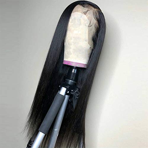 Perruque bouclée devant en dentelle noire 24 inches densité 150% pour femmes