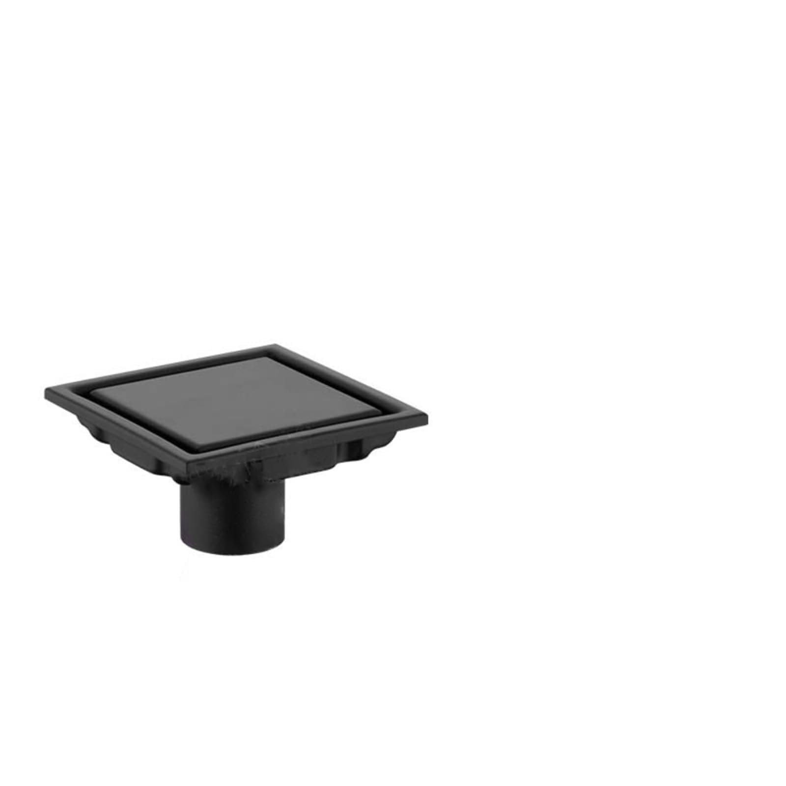 Stainless Steel Square Floor Waste Drain Tile Insert Large Flow Draine Drain Accessories Shower Grates Kitchen(Black)