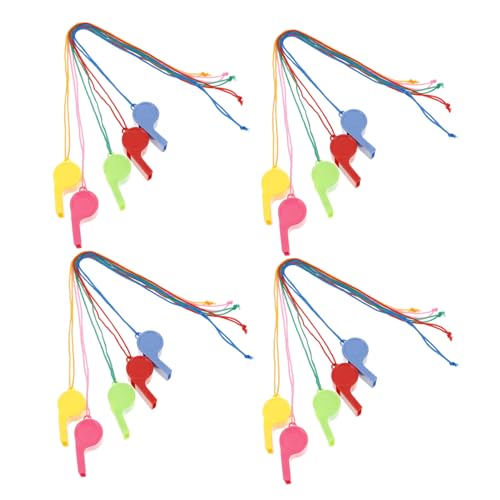 Mikikit 2sets Professional Referee Whistle Boys and Girls Party Whistles Sports Race 24pcs*2 Random Color