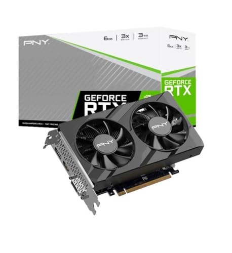 PNY VGA GEFORCE RTX 3050 RTX 3050 6GB VERTO DUAL FAN DLSS 3 Neuf - vue 4