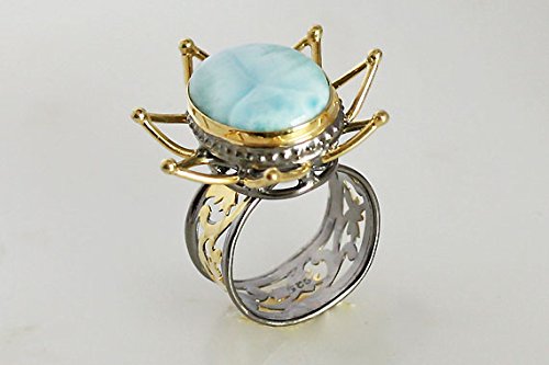 Bague larimar authentique alliance mariage argent 925 antiallergique - 4