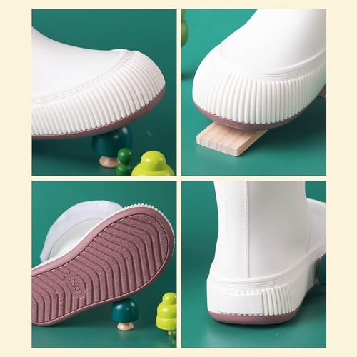 IWIHMIV Kids Rainboots Boys Girls Lightweight Rain Boots with Easy-on Winter Outdoor Non Slip Playing Rain Boot2