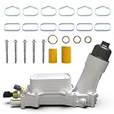 926-959 Aluminum Engine Oil Cooler for Jeep Cherokee Wrangler JK, Chrysler 300 Pacifica, Dodge Durango Journey Charger Challenger Grand Caravan, Ram ProMaster 1500 2500 3500 Oil Filter Housing Adapter