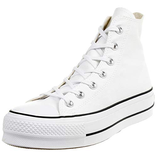 Converse Femme Chuck Taylor Ctas Lift Hi Baskets, Blanc, 39.5 EU Converse Femme Chuck Taylor Ctas Lift Hi Baskets, Blanc, 39.5 EU