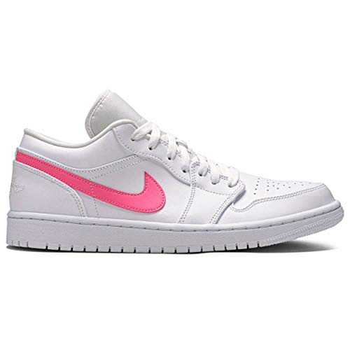 Nike Jordon MEN'S AIR JORDAN 1 LOW, White/Multi-color-light Aqua-ghost Green, 10