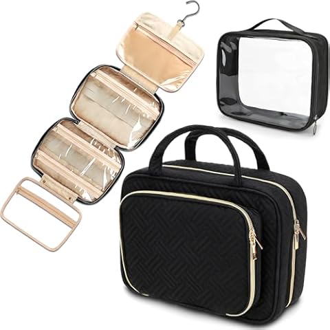 DadyMart Hanging Travel Toiletry Bags with TSA Approved Toilet Bag for Women and Men Large Cover