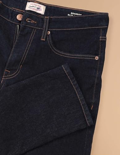 Image of U.S. POLO ASSN. Denim Jeans for Men - Slim Tapered Fit, Mens Jeans for Office & Regular Wear - 38, Blue
