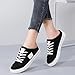 Canvas Mules Slip on Sneaker Fashion Comfortable Solid Slippers Casual Shoes Backless Fringed Hem Denim Autumn Style Spring Sports Preppy Flat Students New Retro Pull-on Sneakers Loafers