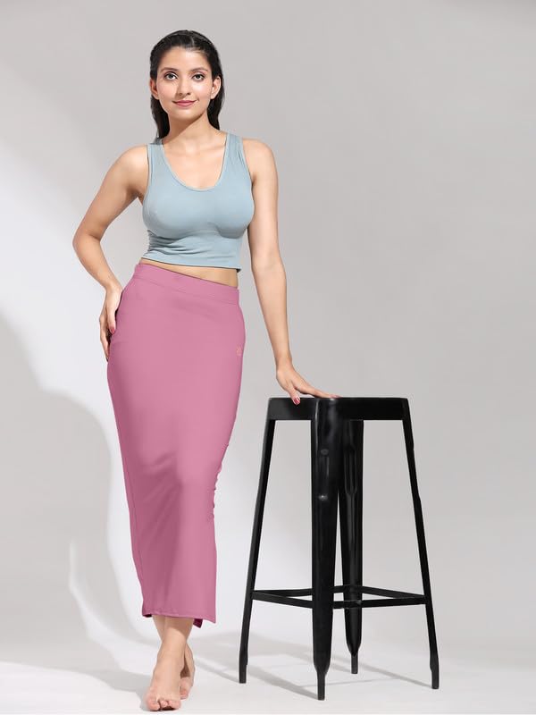 Image of TRENDMALLS Women's Polyester Spandex Stretchable Straight Saree Shapewear Petticoat for Women, Cotton Blended, Skirts for Women, Saree Shaper