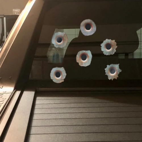 Image of 12-Pack Rusty Bullet Hole Stickers, 1.57 inchx1.57 inch, Waterproof Car Decal for Bumper, Car Body, Door, Window - Create a Realistic Effect for Creative Scenes |#AZ126
