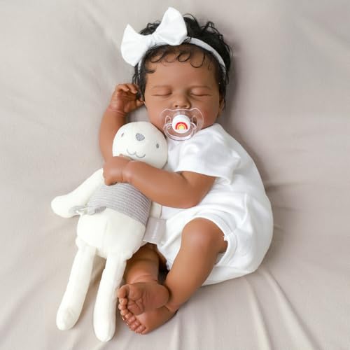 Muñeca Reborn Bebé Africana Realista 20 Pulgadas miniatura 6