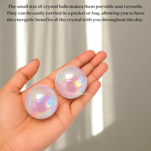 Image of Certified Angel Aura Rose Quartz Crystal Ball for Meditation - Premium Crystal Vastu Items for Home and Feng Shui Items for Good Luck - Ideal for Pooja Supplies and Spiritual Practices (1 Inch)