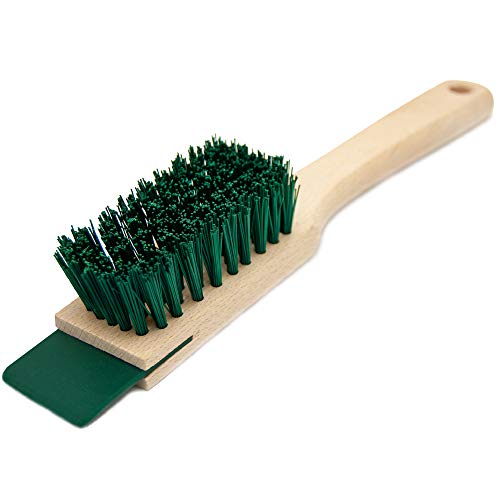 Scrubbing Brush Heavy Duty, Hand Brush with Scraper - Garden Brush for...