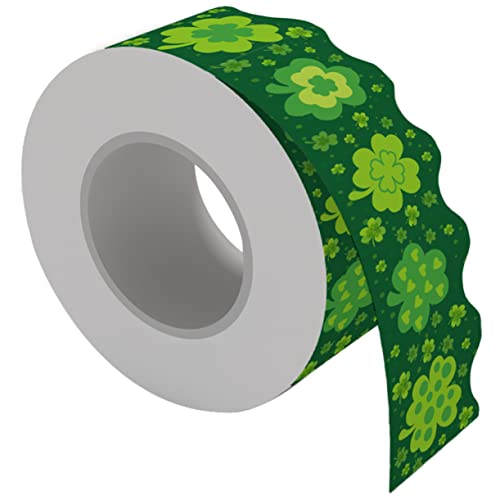 jojofuny 1 rolo de adesivos adesivos de bordas de quadro de férias para dia de fronteira papel trevo