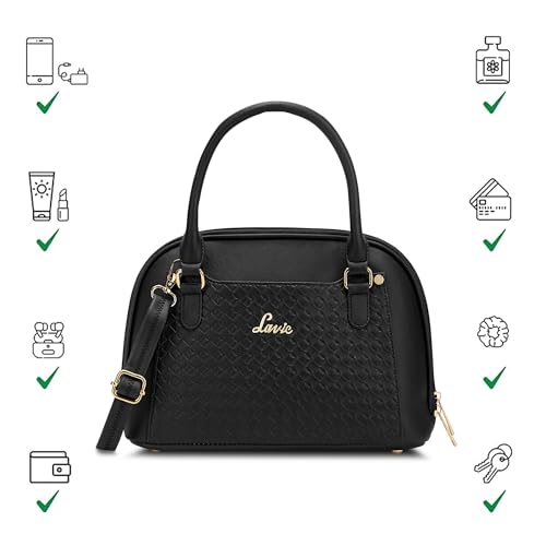 Image of Lavie Women's Zella 3C Dome Satchel Bag for Women | Satchel Handbag for Work | Ladies purse | Stylish Shoulder Bag | Gift for Women
