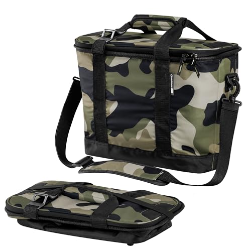 CleverMade Collapsible Cooler Bag, 30 Can Beach & Travel Car Cooler [Camo]
