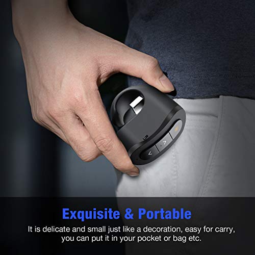 Image of Rechargeable Finger Ring Wireless Presenter Clicker for PowerPoint, Keynote, Mac, Laptop - USB Presentation Remote with 2.4GHz RF