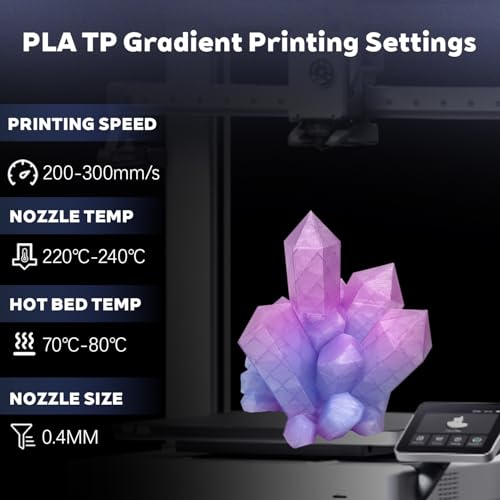 Image of Translucent Rainbow Dreamy Crystal PLA 1.75mm 1kg 3D Printer Filament FDM