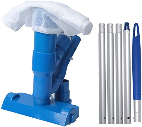 Poweka Aspiradora Piscina,Aspiradora de Chorro de Piscina Portátil para SPA, Jacuzzi, Fuente y Estanque, Mini Aspiradora de Chorro para Limpiar Hojas, Tierra,Arena y Limo