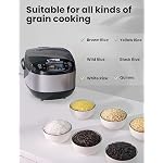COMFEE' Rice Cooker, Japanese Large Rice Cooker with Fuzzy Logic Technology, 11 Presets, 10 Cup Uncooked/20 Cup Cooked, Auto Keep Warm, 24-Hr Delay Timer - Image 3